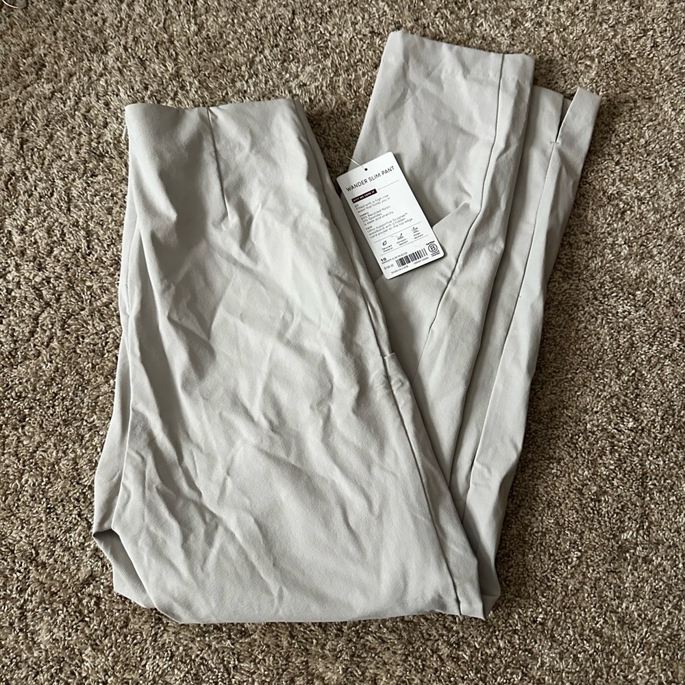 Athleta Cream Wander Slim Pants